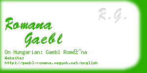 romana gaebl business card